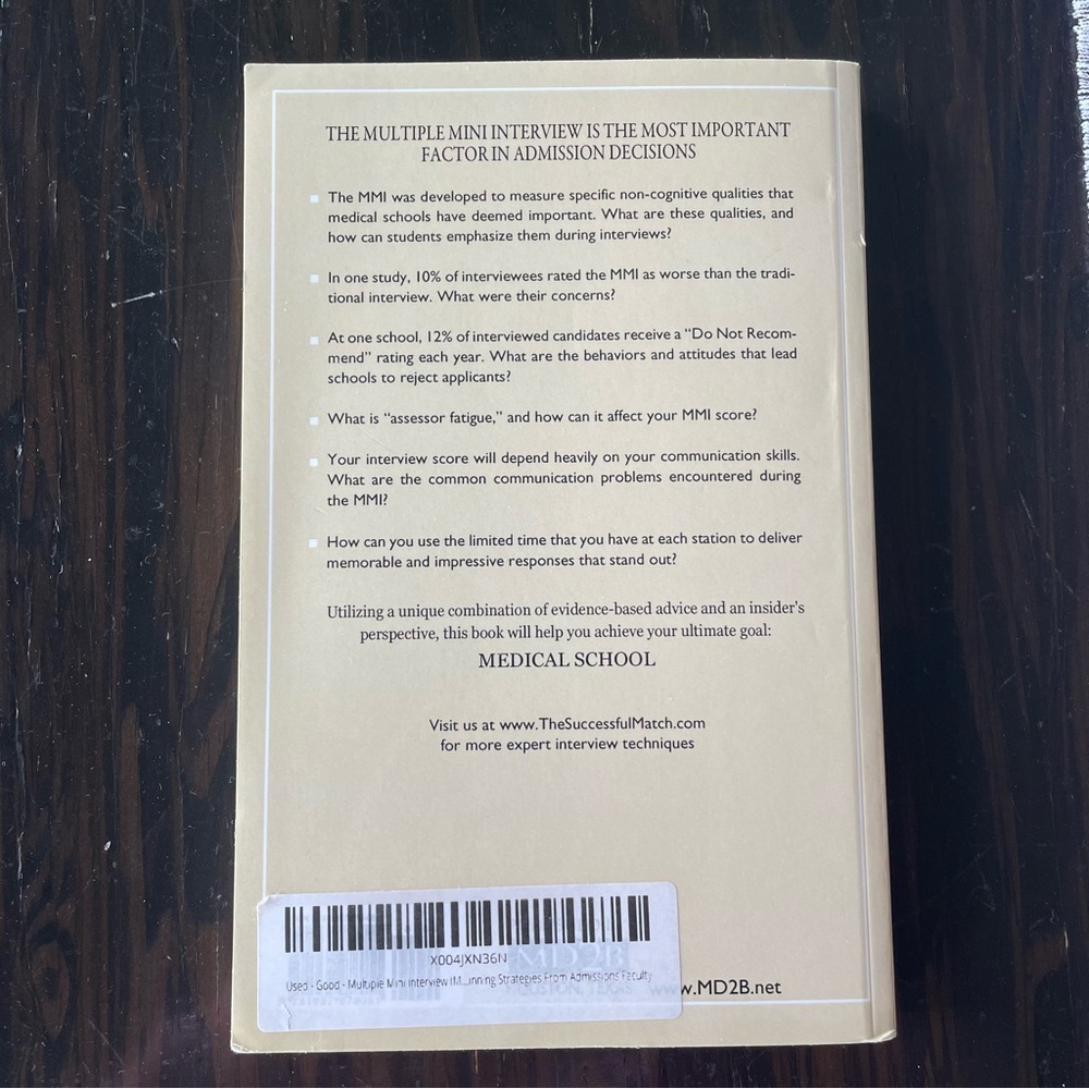 Multiple Mini Interview (MMI) Book - Picture 3 of 3